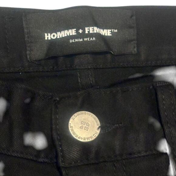 Homme + Femme Black Green Stripe Tesla Jeans Slim Fit, Unisex 28, New with Tag - Picture 7 of 11